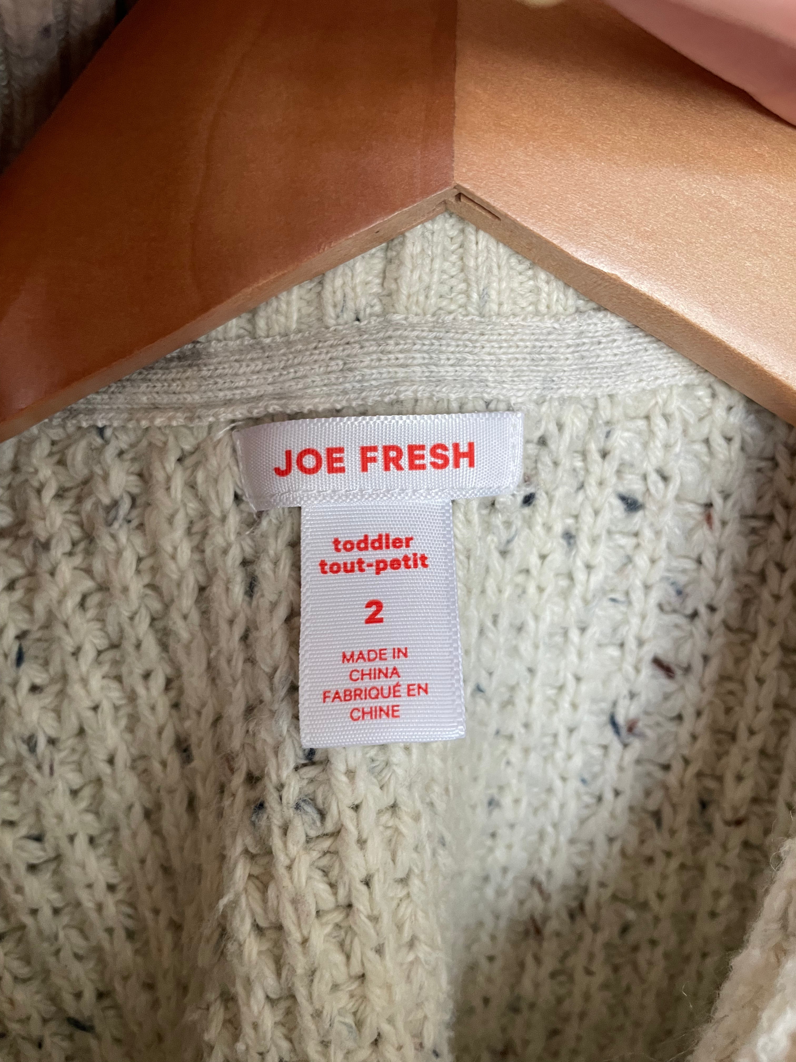 Joe Fresh Cream Knit Cardigan | 2T