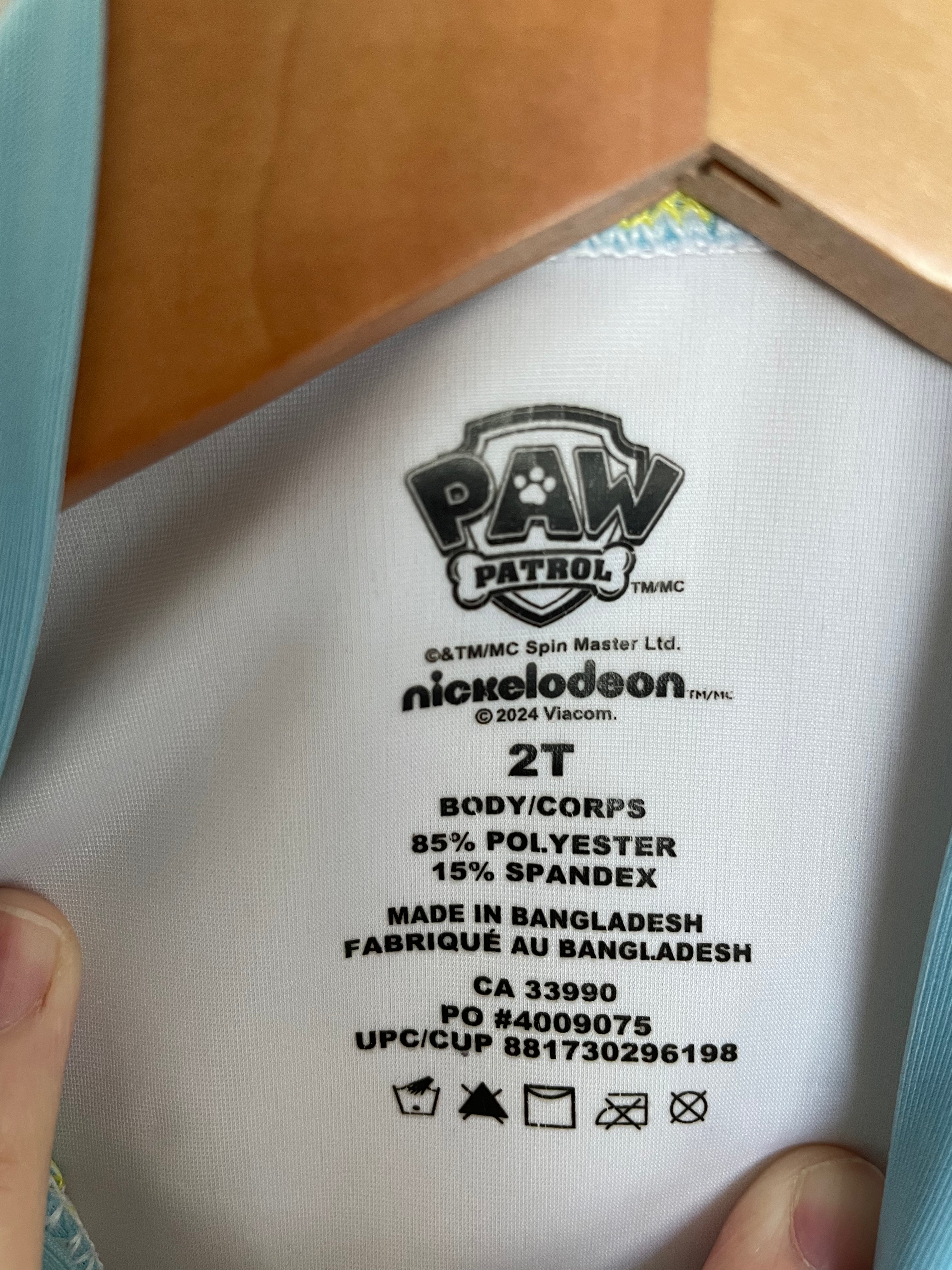 Paw Patrol long sleeved swim shirt | 2T