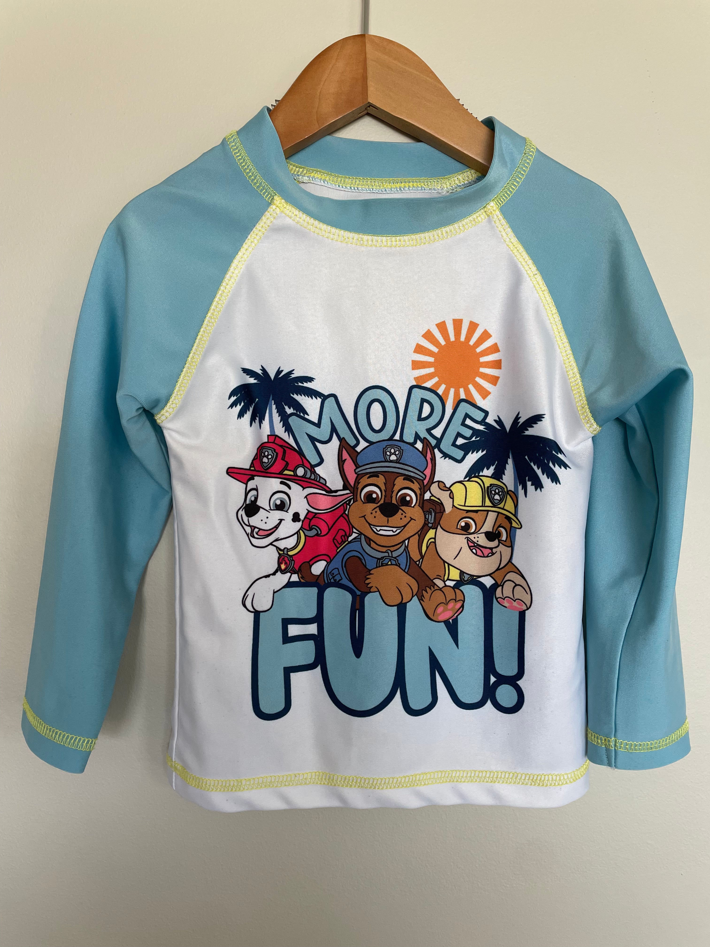 Paw Patrol long sleeved swim shirt | 2T