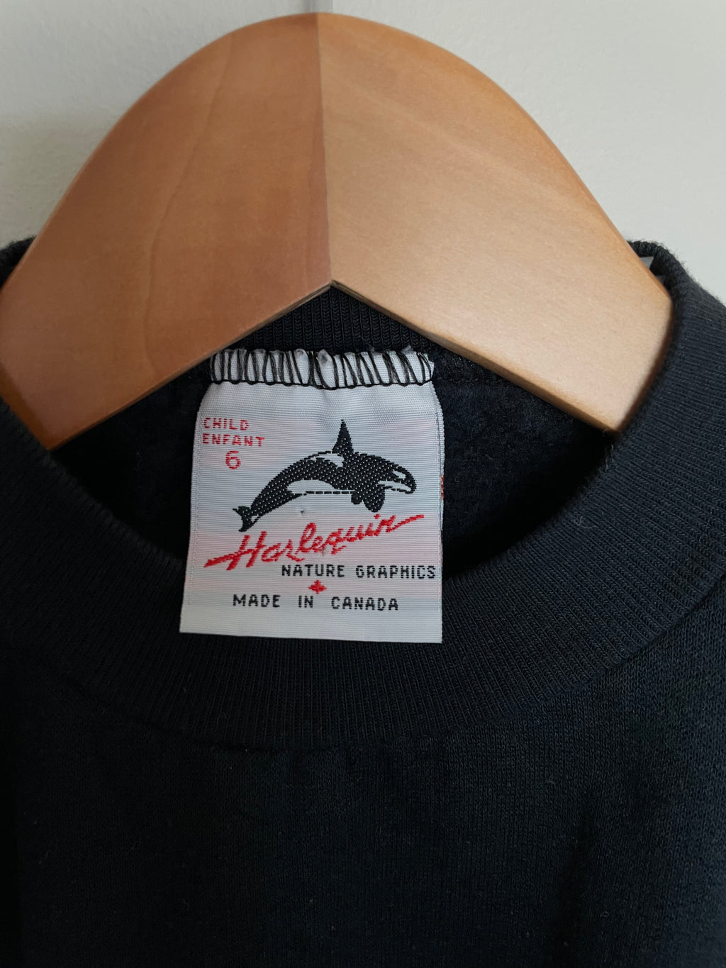 Vintage Harlequin Black Crewneck | 2T