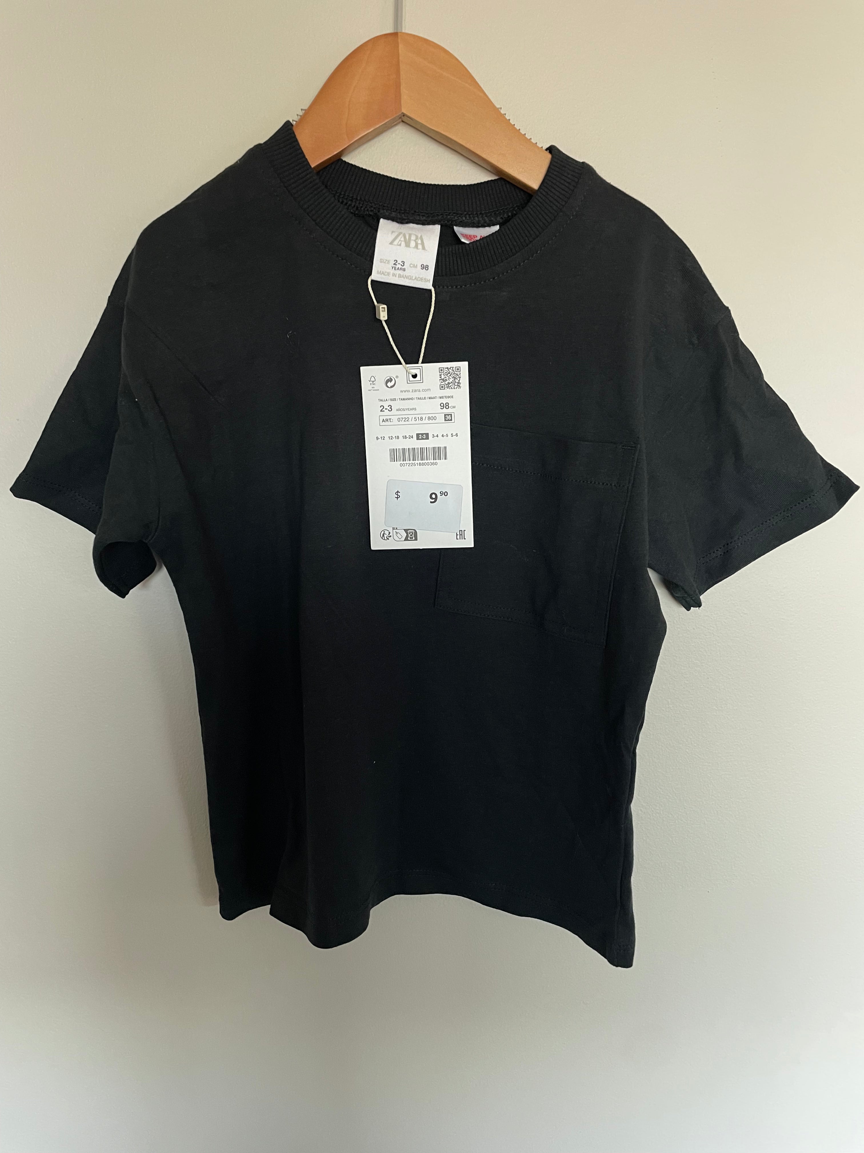 Zara Black Tee Shirt | 3T