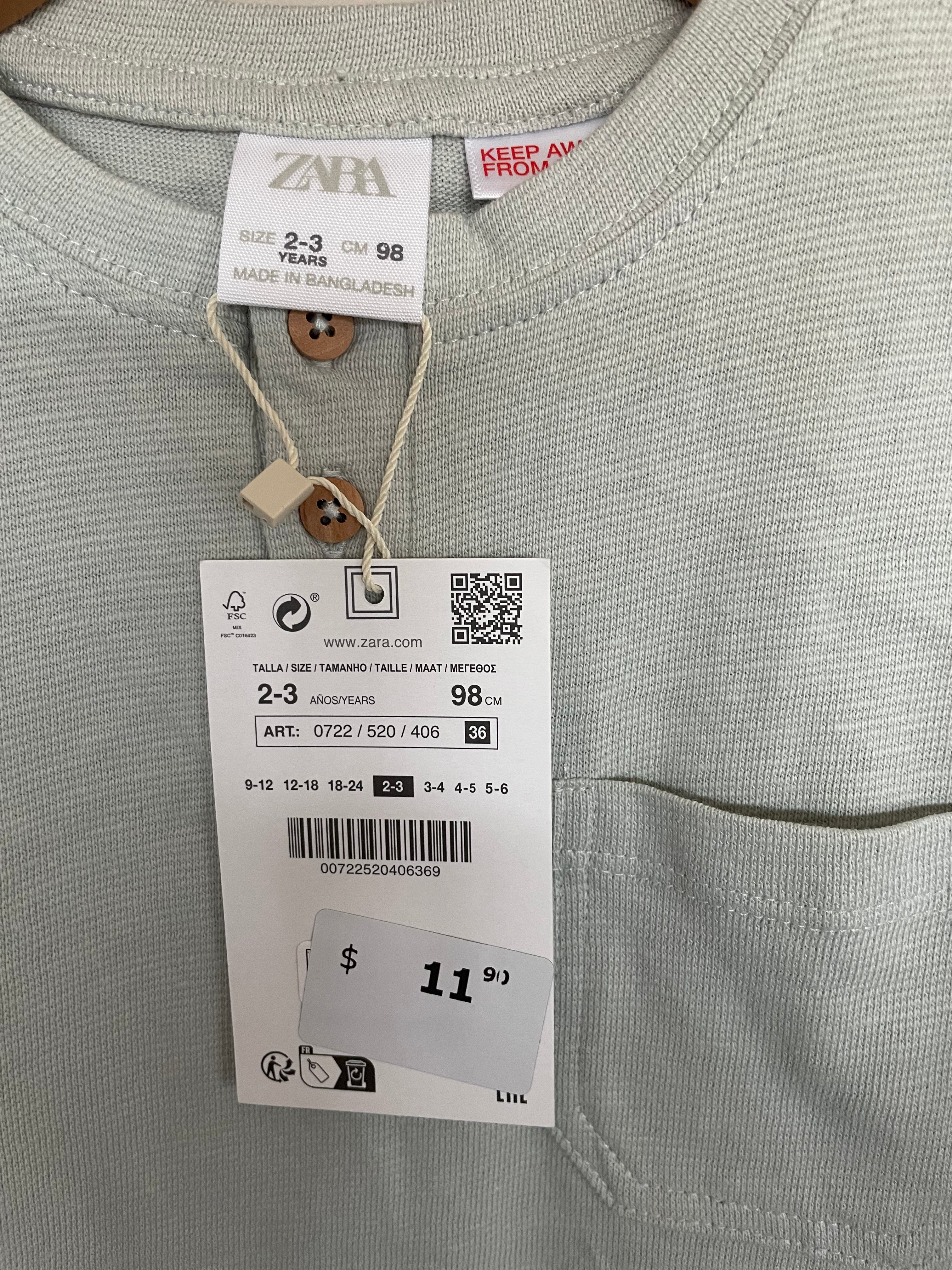 Zara Light Blue Tee Shirt | 3T