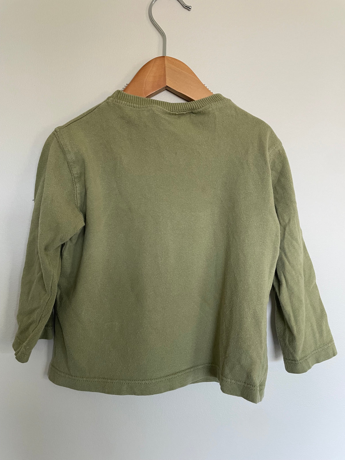 Zara Snoopy Green Long sleeve Shirt | 24M