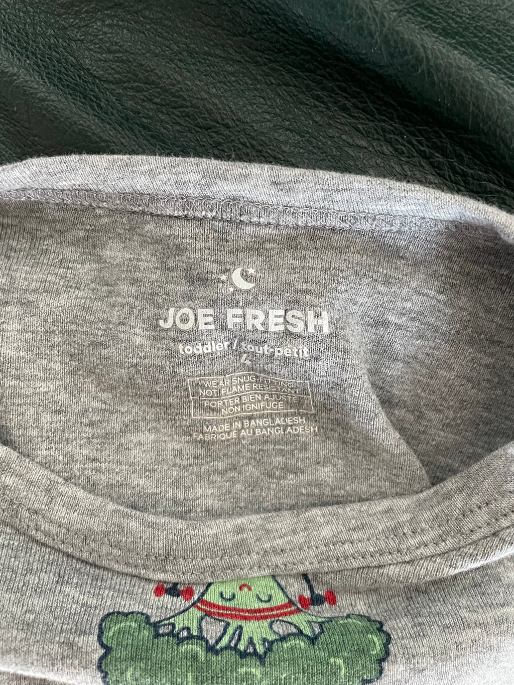 Joe Fresh Broccoli Pajamas |4T