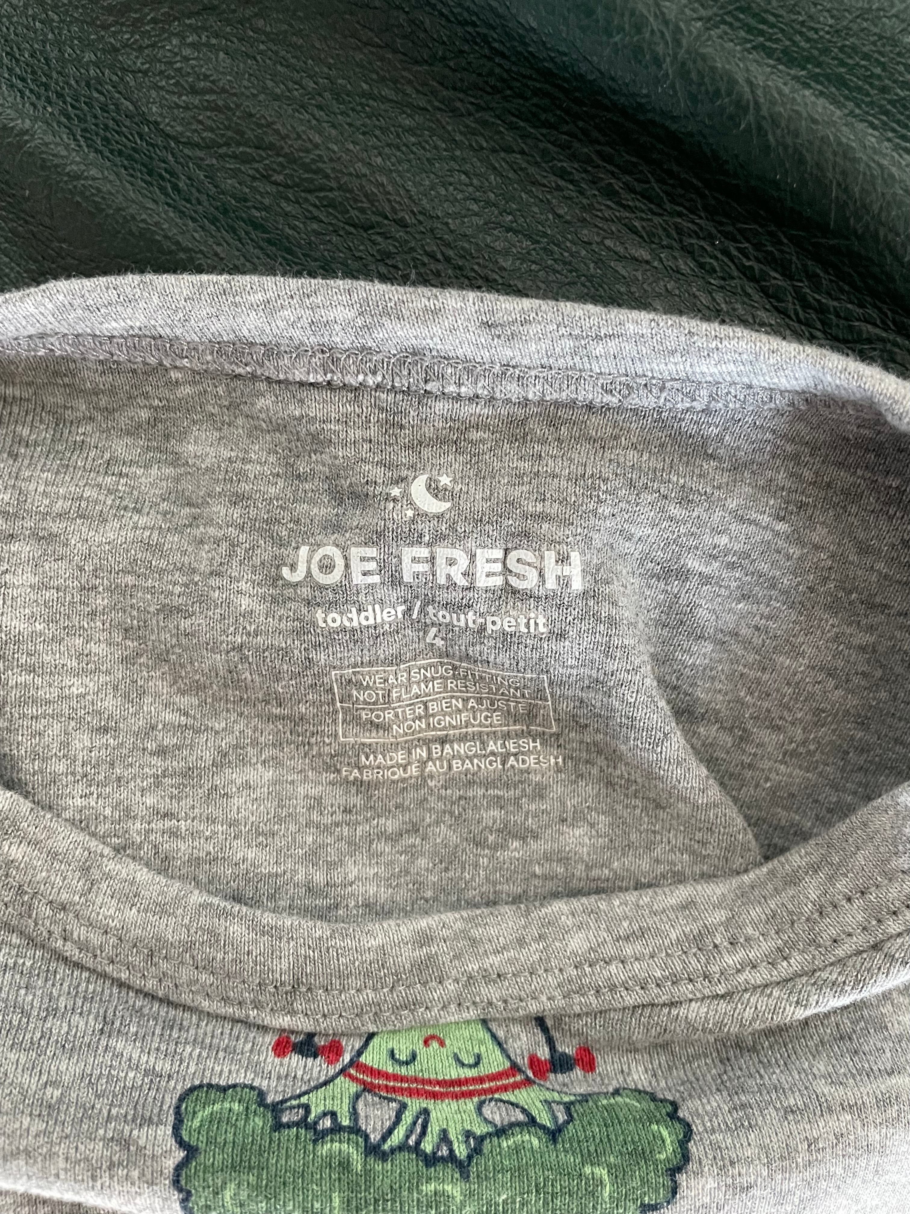 Joe Fresh Broccoli Pajamas |4T