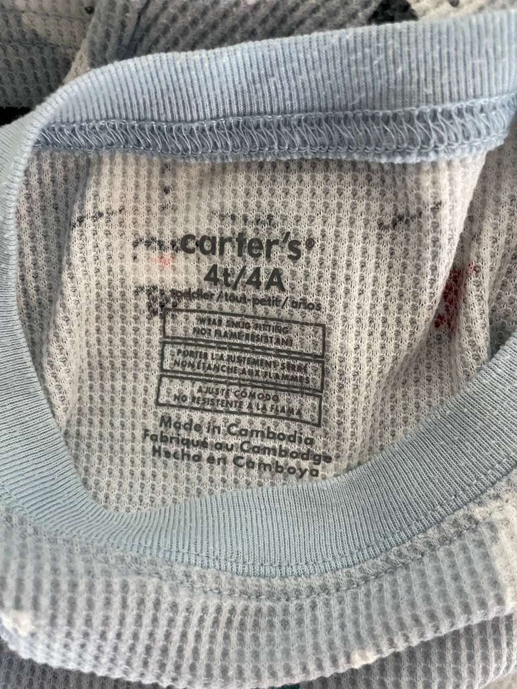 Carter's Waffle Snowman PJSet | 4T