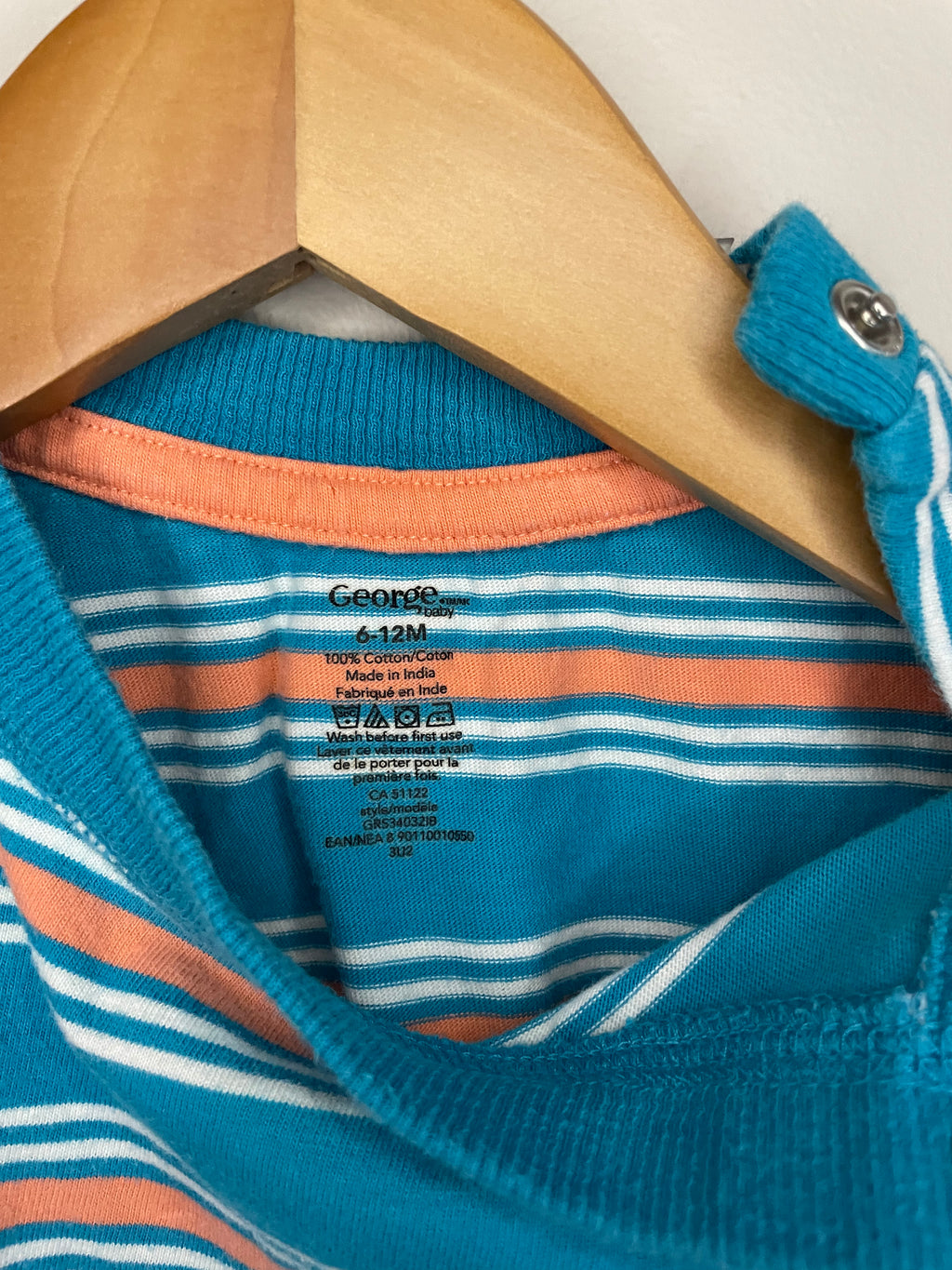 George Striped Romper | 6-12M