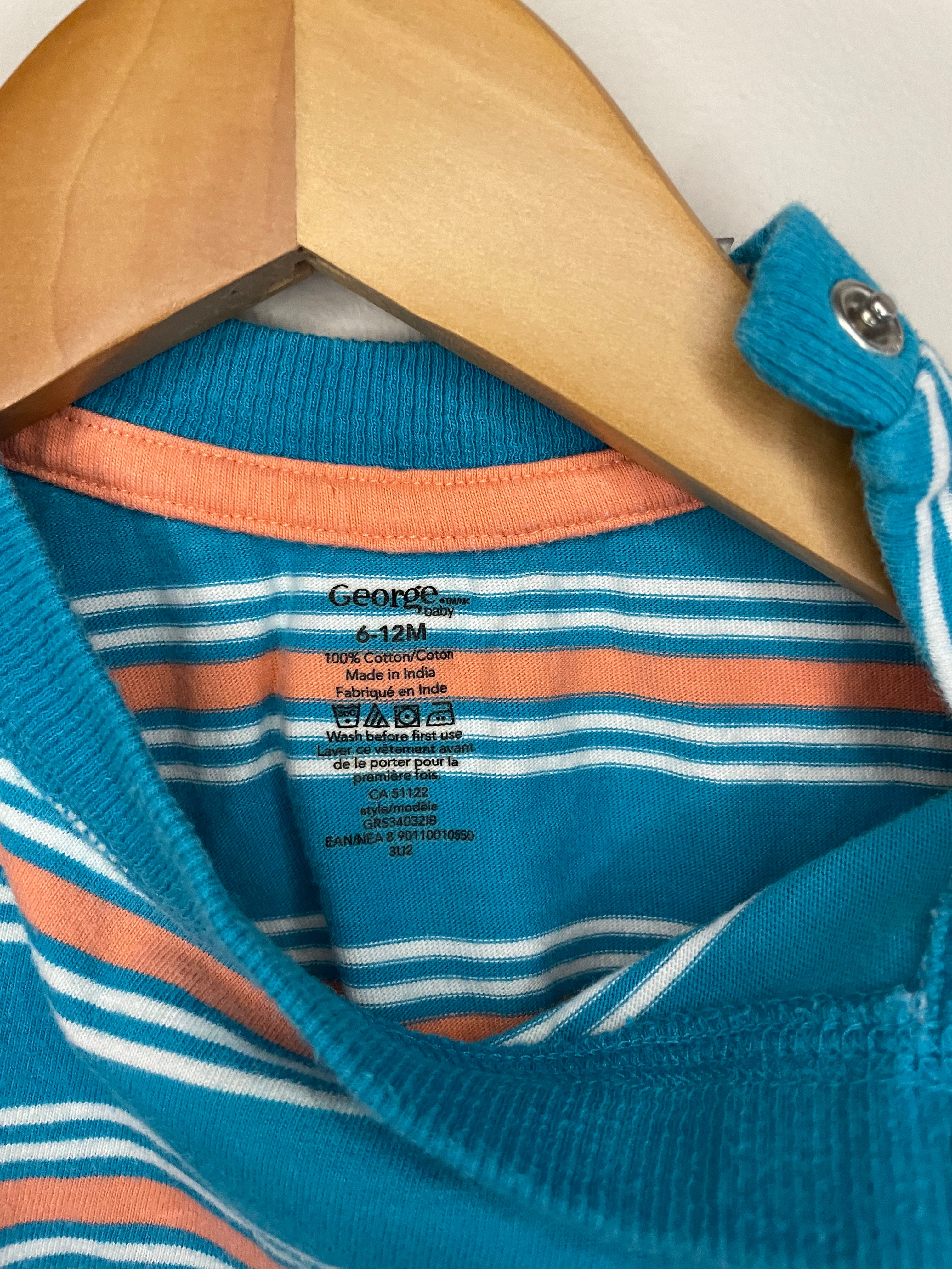 George Striped Romper | 6-12M
