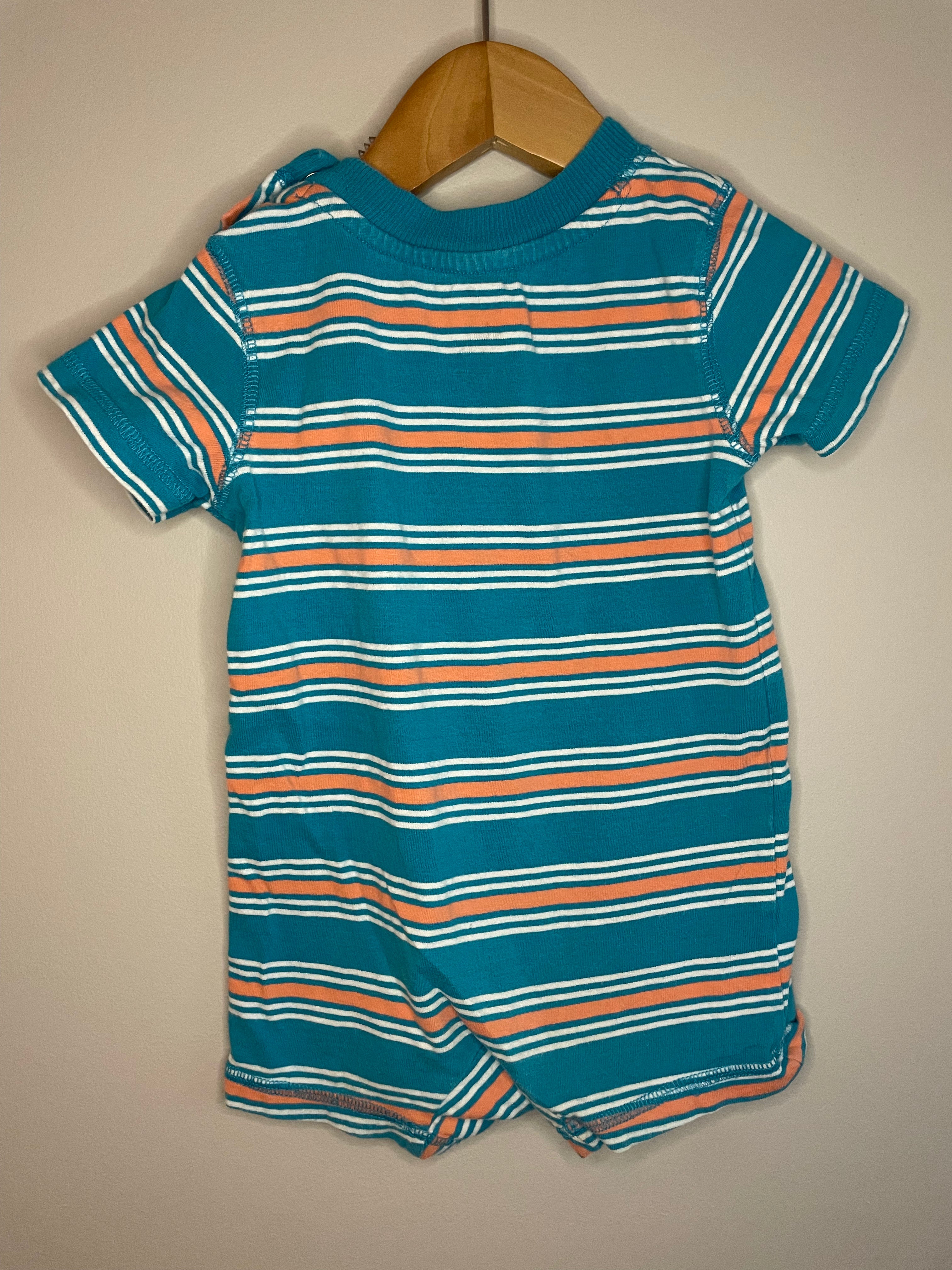 George Striped Romper | 6-12M