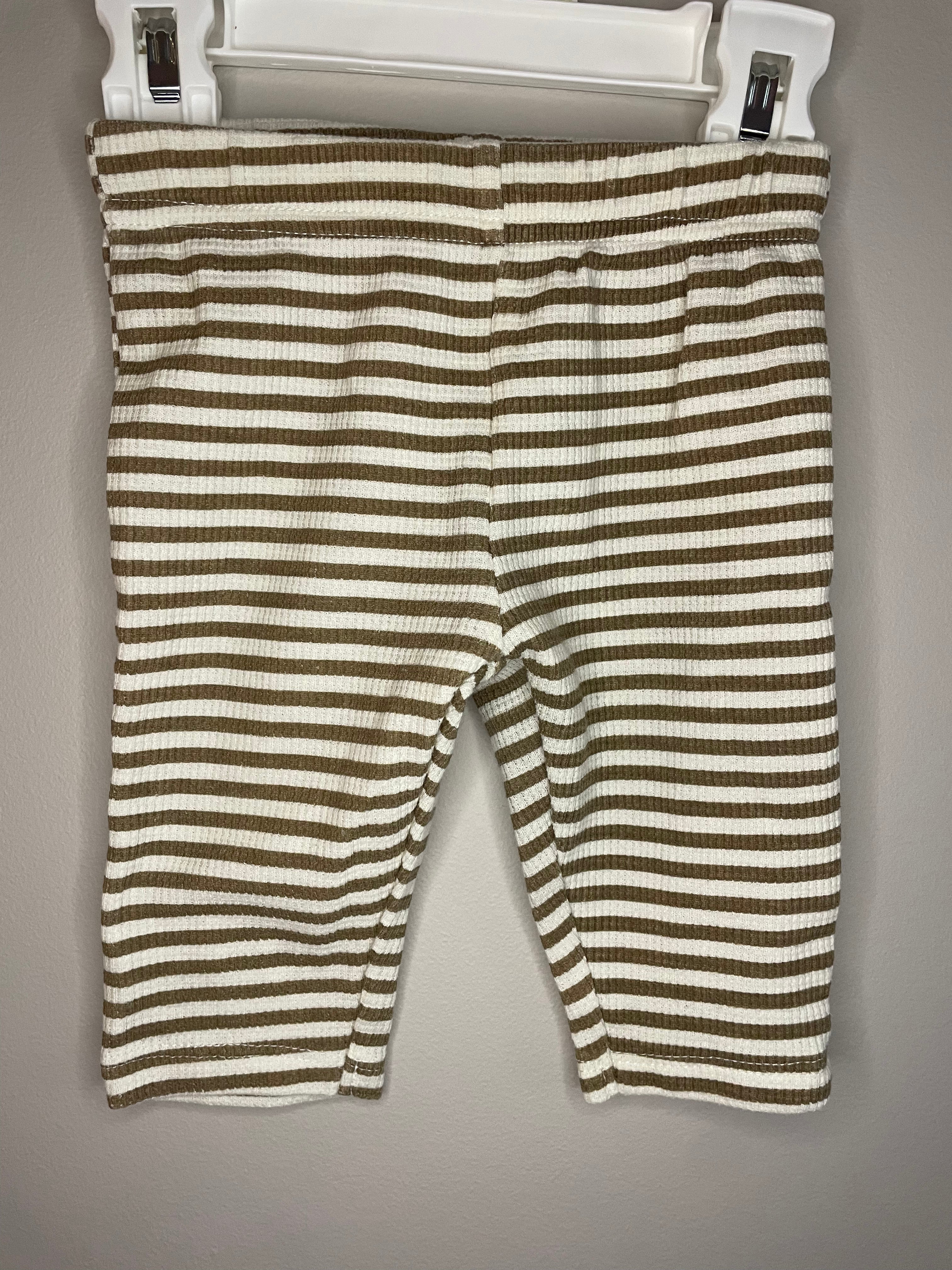 Baby Mode Striped Waffle Pants | 3M